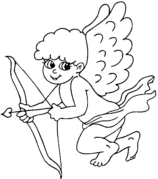 Dibujos para colorear de Cupido es el dios del amor