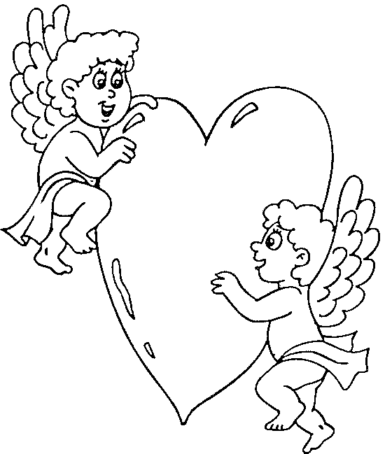 Dibujos para colorear de Cupido es el dios del amor
