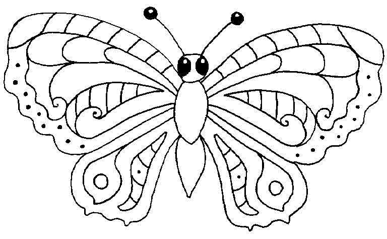 dibujos para colorear de mariposas doodle