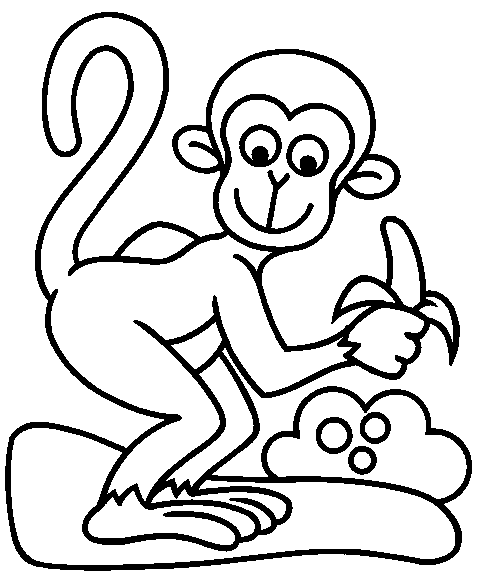 Dibujos de micos para colorear - Imagui