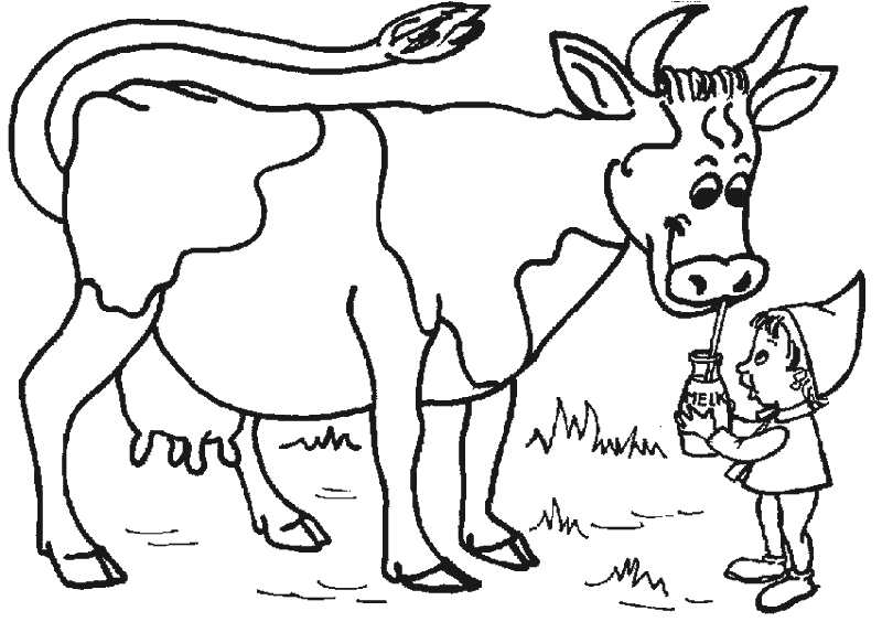 Dibujos para colorear de Vacas, Bos taurus, ganado bovino ...