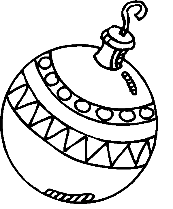 christmas ornament clipart black and white - photo #49