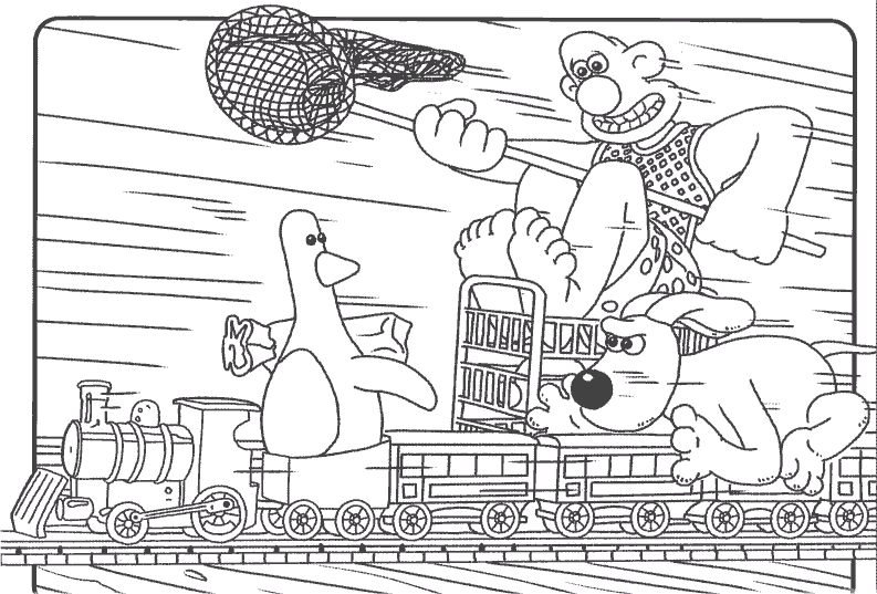wallace and gromit coloring pages - photo #42