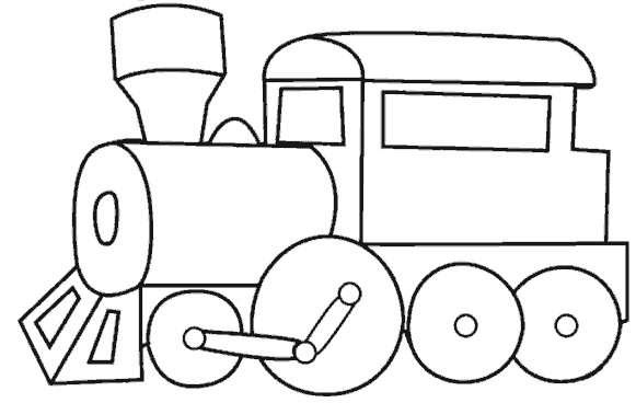 Dibujo de tren con vagones para colorear - Imagui