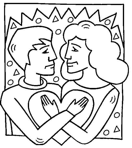 AhiVa! PequeNautas - Plantillas para colorear - Amor - Parejas