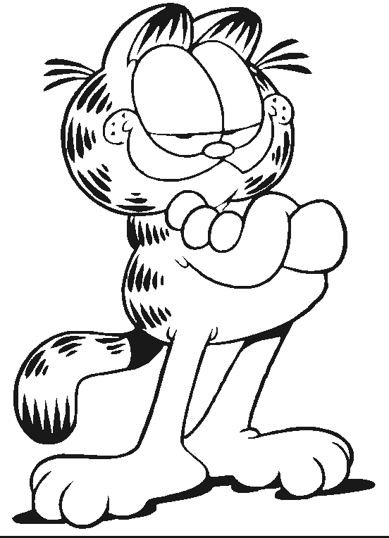 AhiVa! PequeNautas - Plantillas para colorear - Personajes - Garfield