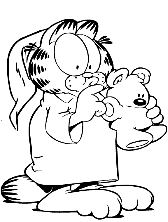 AhiVa! PequeNautas - Plantillas para colorear - Personajes - Garfield