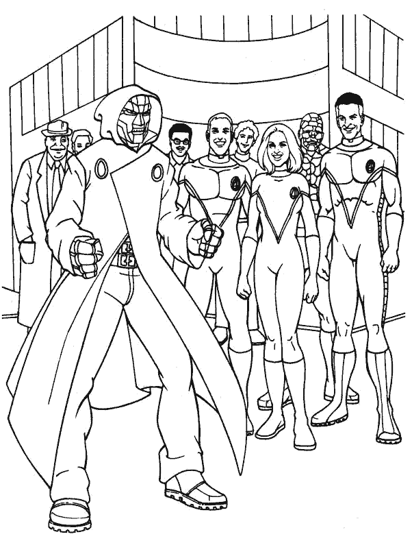 AhiVa! PequeNautas - Plantillas para colorear - Personajes - Los 4 Fantasticos AhiVa! PequeNautas - Plantillas para colorear - Personajes - Los 4 Fantasticos