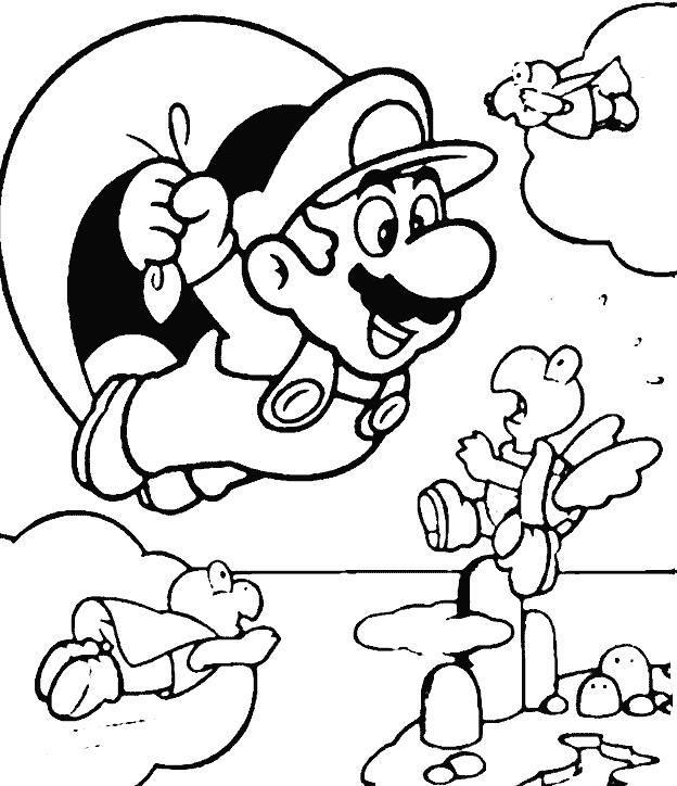 AhiVa! PequeNautas - Plantillas para colorear - Personajes - Super Mario AhiVa! PequeNautas - Plantillas para colorear - Personajes - Super Mario