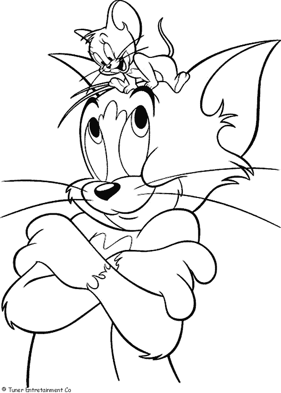 AhiVa! PequeNautas - Plantillas para colorear - Personajes - Tom y Jerry
